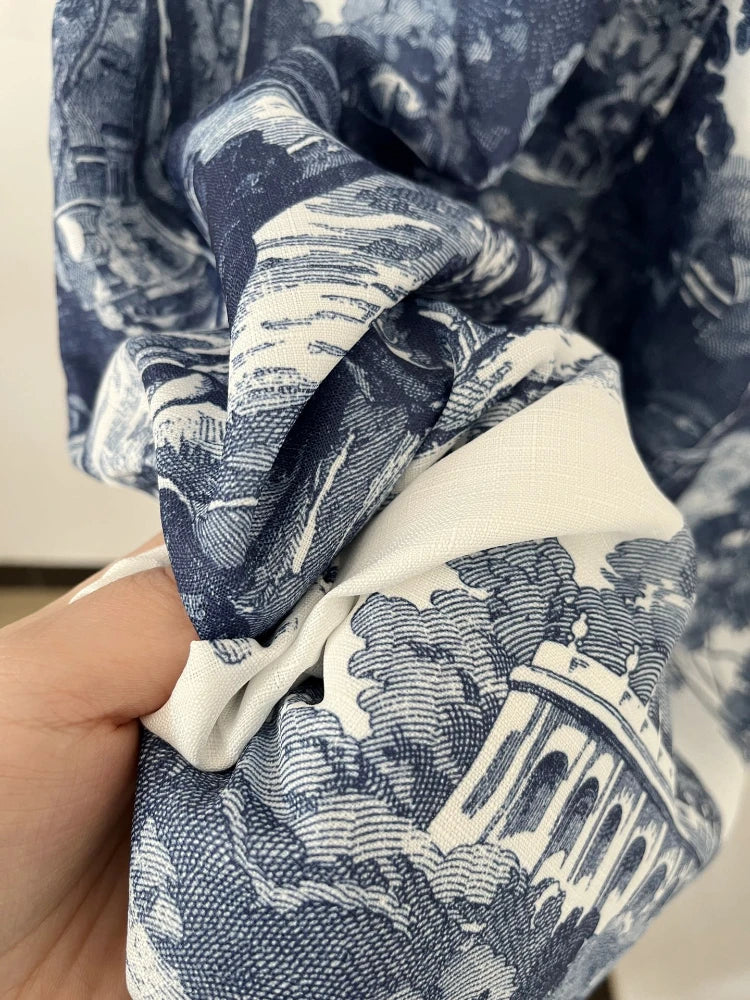 JIAMI Print Halter-neck Long Midi Dress