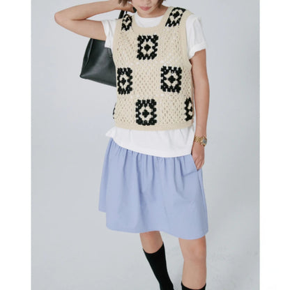 JIAMI Women Handmade Crochet Knit Top