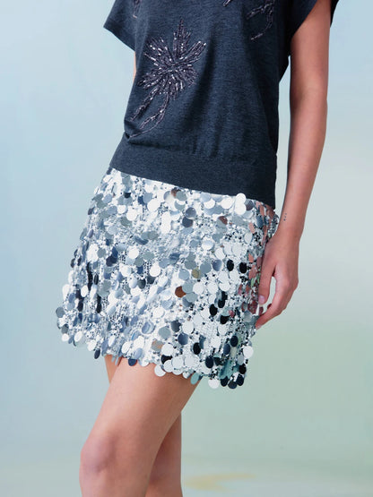 JIAMI Sequin Mini Skirts