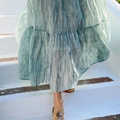 JIAMI Halter Tiered Maxi Dress